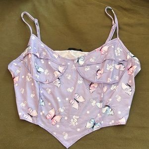 Butterfly crop top